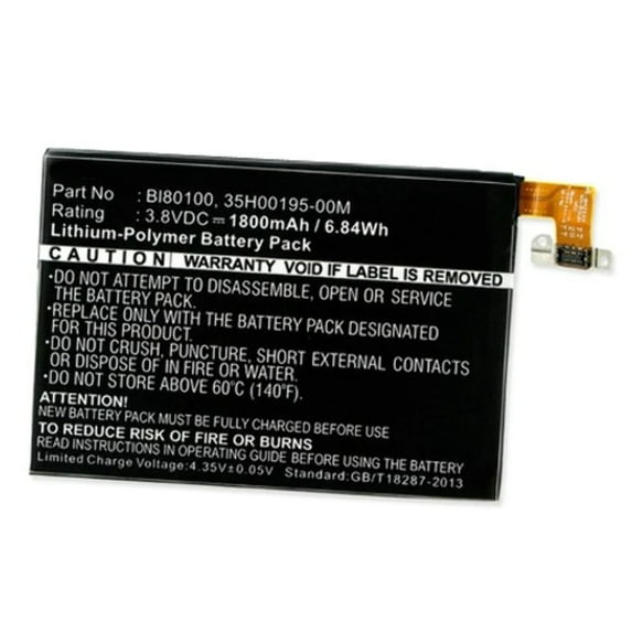 Batteries N Accessories BNA-WB-BLP-1397-1.8 Cell Phone Battery - Li-Pol, 3.8V, 1800 mAh, Ultra High Capacity Battery - Replacement for HTC BL80100 Battery