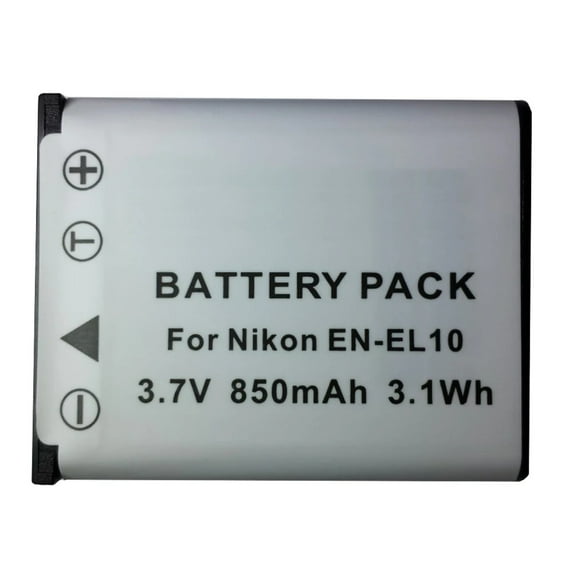 Batteries N Accessories BNA-WB-ENEL10 Digital Camera Battery - Li-Ion, 3.7V, 850 mAh, Ultra High Capacity Battery - Replacement for Nikon EN-EL10 Battery