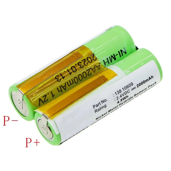 Batteries N Accessories BNA-WB-H7359 Shaver Battery - Ni-MH, 2.4V, 2000 mAh, Ultra High Capacity - Replacement for 3M 13810609 Battery
