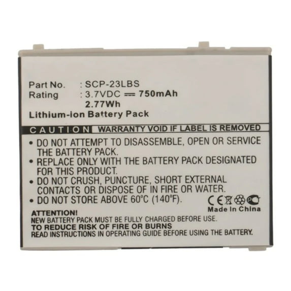 Batteries N Accessories BNA-WB-L13181 Cell Phone Battery - Li-ion, 3.7V, 750mAh, Ultra High Capacity - Replacement for Sanyo SCP-23LBS Battery