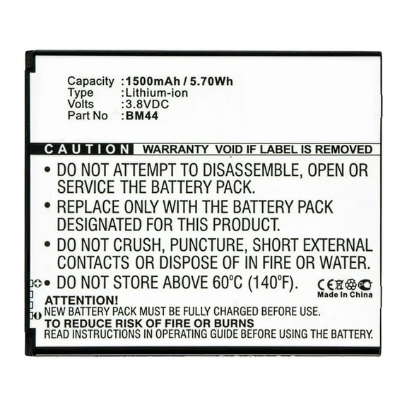 Batteries N Accessories BNA-WB-L14914 Cell Phone Battery - Li-ion, 3.8V, 1500mAh, Ultra High Capacity - Replacement for Xiaomi BM44 Battery