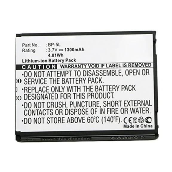 Batteries N Accessories BNA-WB-L16489 Cell Phone Battery - Li-ion, 3.7V, 1300mAh, Ultra High Capacity - Replacement for Nokia BP-5L Battery