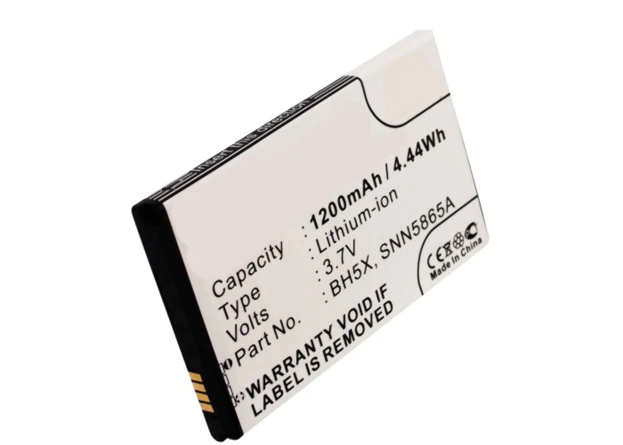 Batteries N Accessories BNA-WB-L3886 Cell Phone Battery - Li-ion, 3.7, 1200mAh, Ultra High Capacity Battery - Replacement for Motorola BH5X, SNN5865A Battery