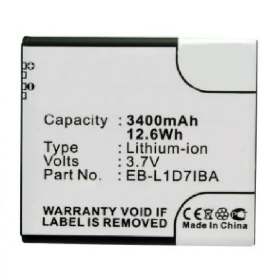 Batteries N Accessories BNA-WB-L3969 Cell Phone Battery - Li-ion, 3.7, 3400mAh, Ultra High Capacity Battery - Replacement for Samsung EB-L1D7IBA Battery