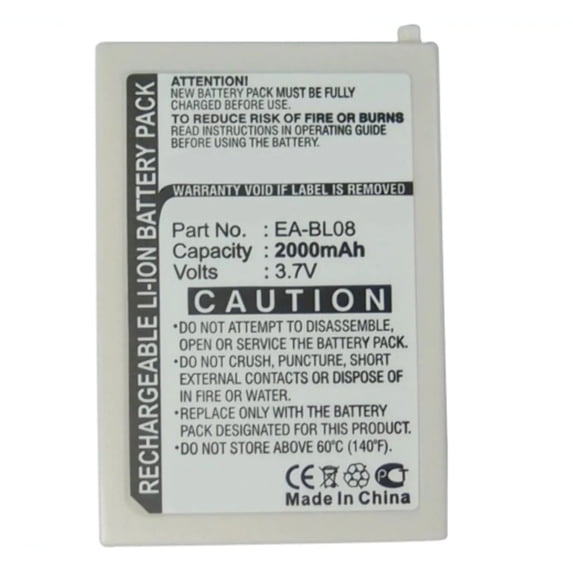 Batteries N Accessories BNA-WB-L6542 PDA Battery - Li-Ion, 3.7V, 2000 mAh, Ultra High Capacity Battery - Replacement for Sharp EA-BL08 Battery