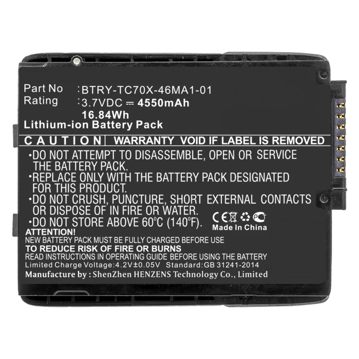 Batteries N Accessories BNAWBL8068 Barcode Scanner Battery Liion, 3.7V, 4550mAh, Ultra High