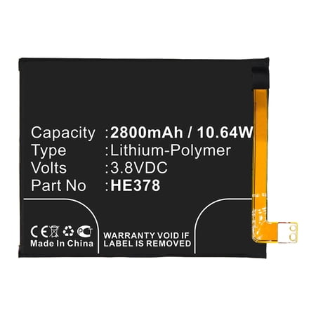 Batteries N Accessories BNA-WB-P14642 Cell Phone Battery - Li-Pol, 3.8V, 2800mAh, Ultra High Capacity - Replacement for Nokia HE378 Battery