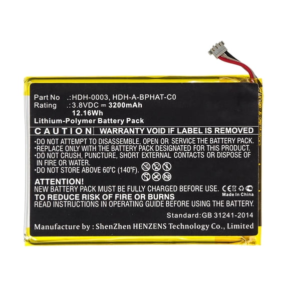 Batteries N Accessories BNA-WB-P15024 Game Console Battery - Li-Pol, 3.8V, 3200mAh, Ultra High Capacity - Replacement for Nintendo HDH-003 Battery