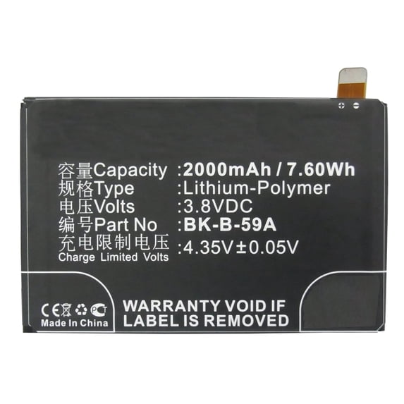 Batteries N Accessories BNA-WB-P3135 Cell Phone Battery - Li-Pol, 3.8V, 2000 mAh, Ultra High Capacity Battery - Replacement for BBK BK-B-59A Battery