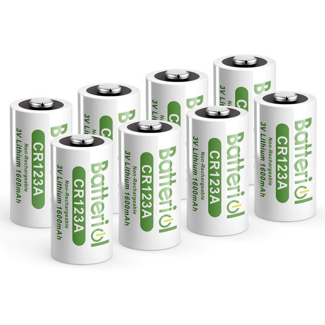 Batteriol CR123A 3V Lithium Battery, 123 Batteries Lithium for Toys