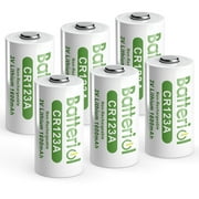 Batteriol CR123A 3V Lithium Battery for Toys, Flashlights, Alarm System, Night Vision Goggles, Non-Rechargeable 6 Pack