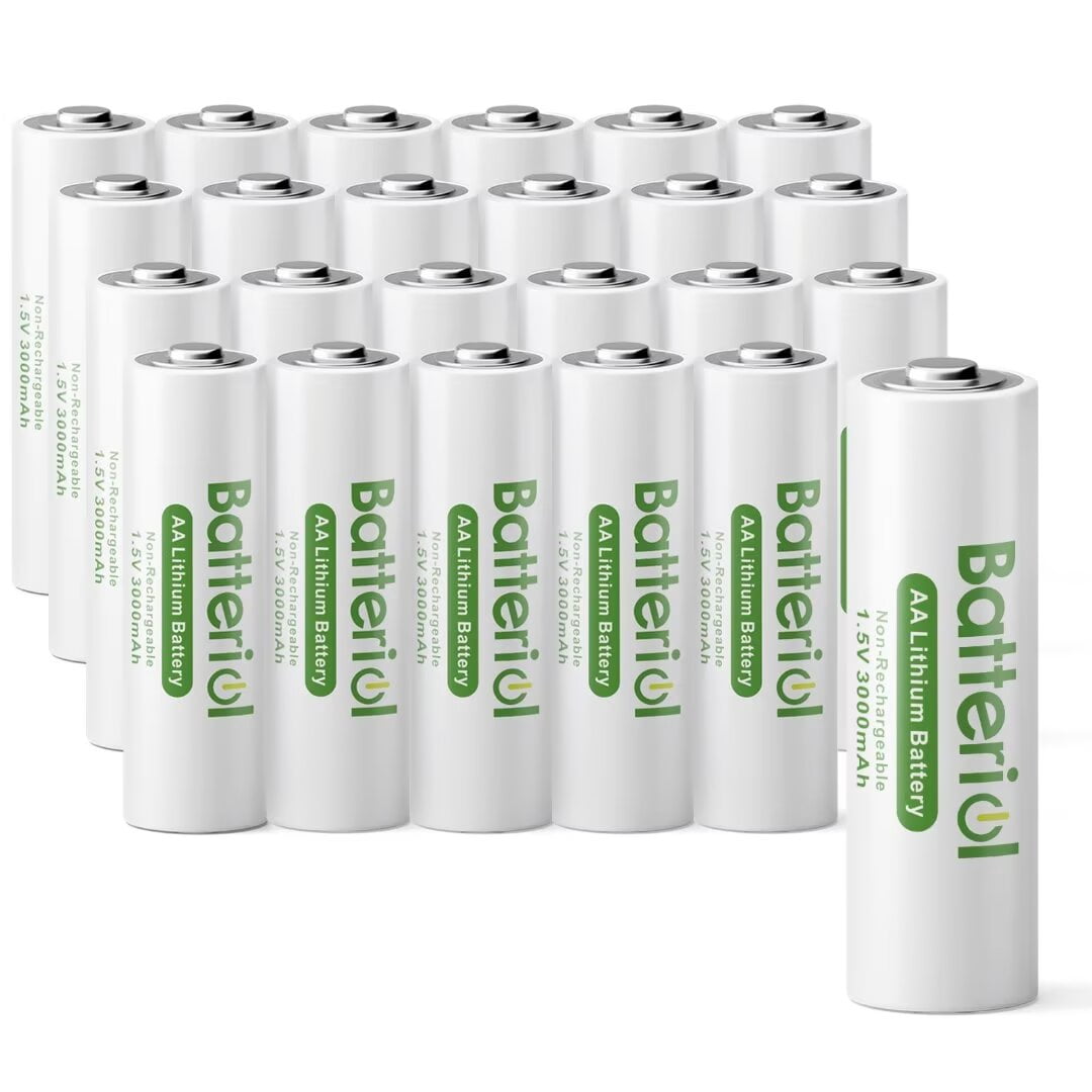 Batteriol Lithium Batteries AA, Double A Batteries 3000mAh 1.5V Long Lasting for Blink Camera, Flashlight, Video Doorbell, Toys, Remote Control, Non-Rechargeable 24 Pack