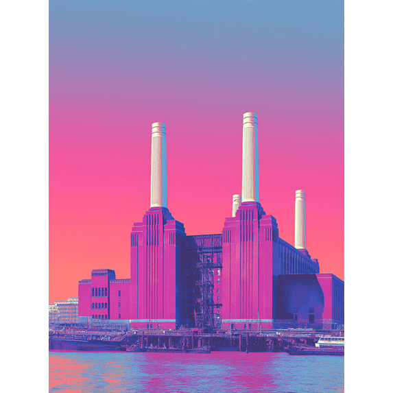 Battersea Power Station Canvas Print Wall Art for Living Room Bedroom ...