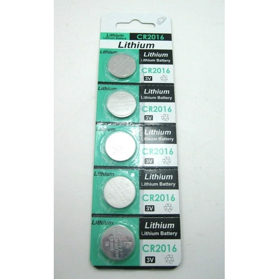 Battery 5 Pc Set CR2016 Lithium Button Cell Batteries