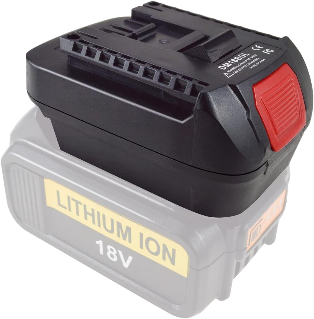 Battery Adapter for Bo+sch 18V Cordless Tool,Convert De_wa+lt 18V DCB184 DCB182 DCB181 DCB183 & Mil+wau-kee 18V M18 Lithium-Ion Battery to for Bos+ch 18V Battery BAT609 BAT612 BAT610 BAT611