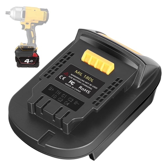 Battery Adapter Converter for Milwaukee 18V Li-Ion Batteries to Dewalt 20V Tool