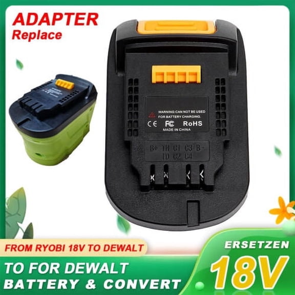 Battery Adapter for 18v Ryobi 18v Li-ion Battery Convert to dewalt 18V 20v max BatteryDCB200