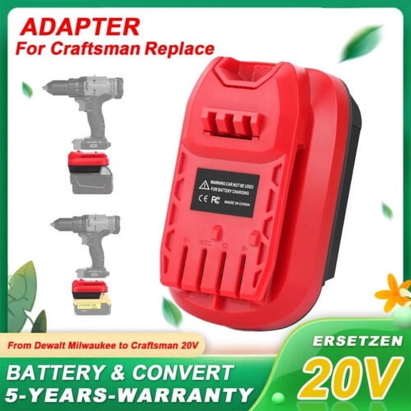 Battery Adapter for De*walt 20V Mil*wau*kee 18V Li-ion Battery to for Crafts*man New 20V Power Tool