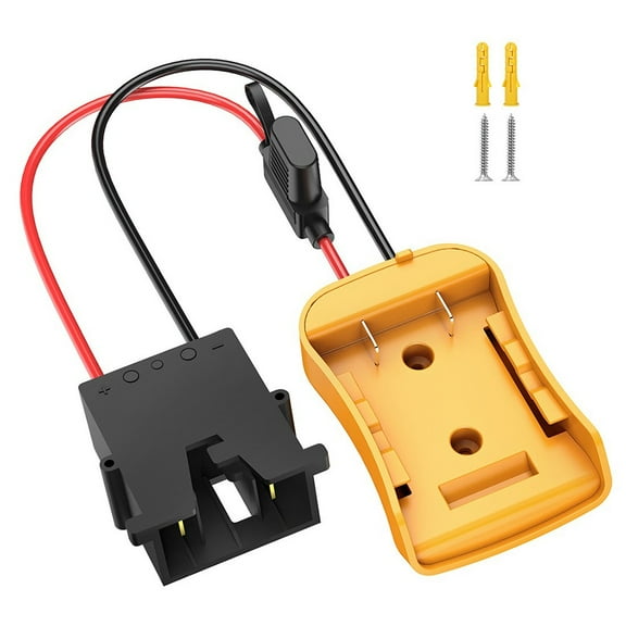 Battery Adapter for Dewalt 20V Converter with Wire Harness Connector 12AWG Wire
