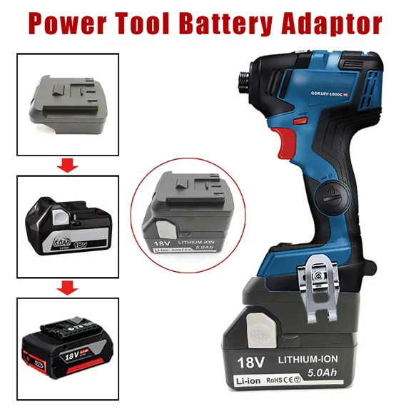 Battery Adapter for Hitachi 18V Li-Ion Battery Convert to for Bosch 18V Tool