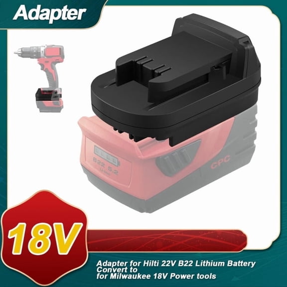 Battery Adapter for Mil*wau*kee 18V Power Tools for Hilti 22V B22 Li-ion Batteries Converter Adapter for Mil*wau*kee 18V M18 Battery