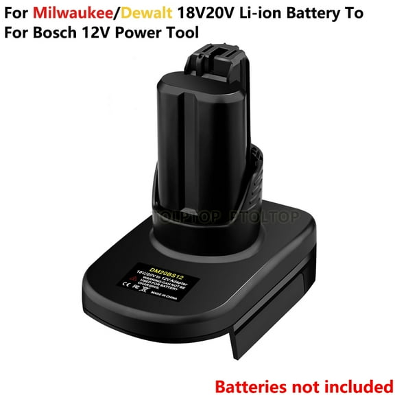 Battery Adaptor For Mil*wau*kee/De*walt 18/20V Li-ion Battery Convert to For Bos*ch 12V Power Drill/Driver Power tools
