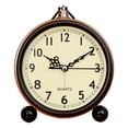 thumbnail image 1 of Battery Alarm Clock,Vintage Retro Alarm Clock with Night Light ,Super Silent, Non Ticking Analog Small Table Clock for Bedroom ,Bedside, Desk,Shelf - style:style1, 1 of 6