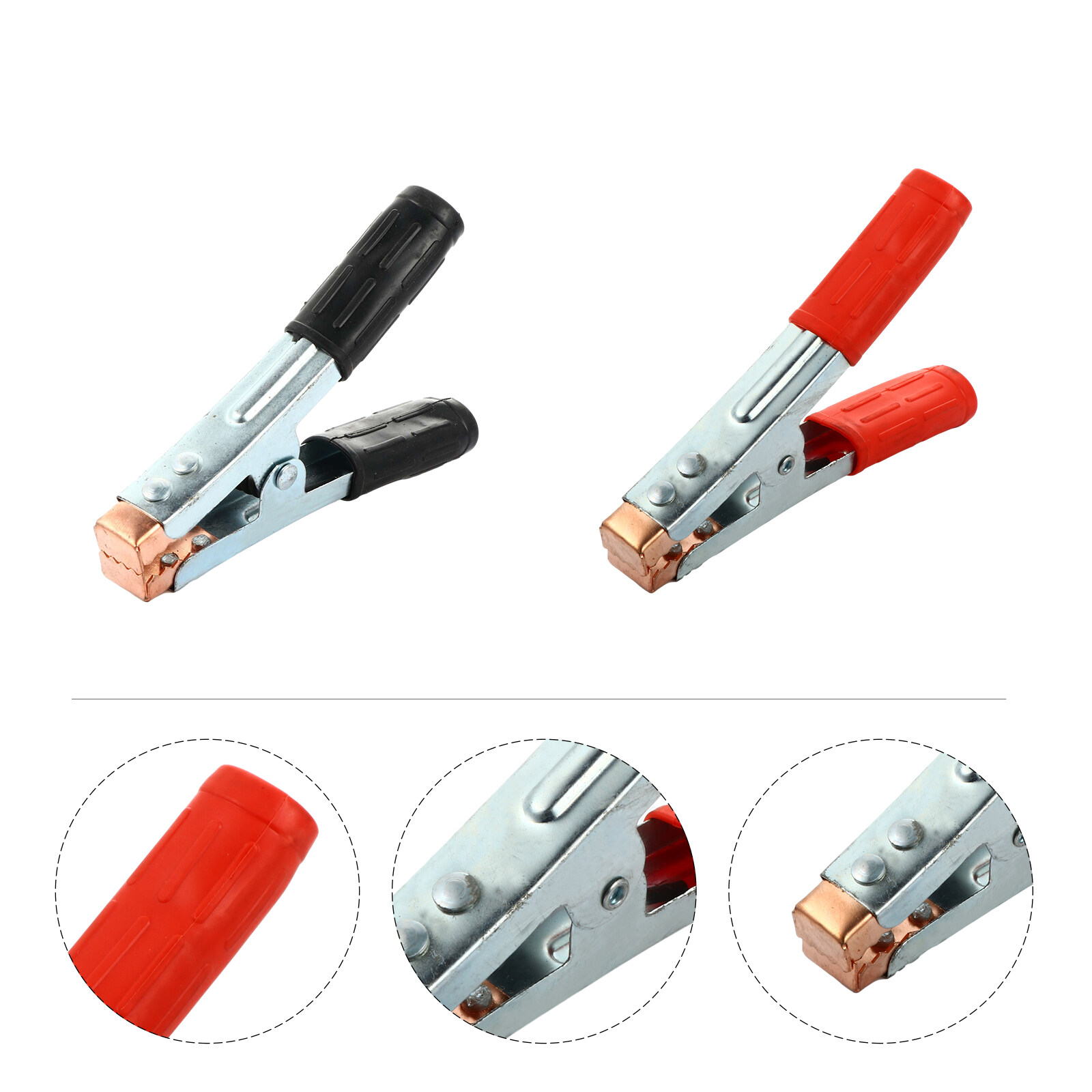 Battery Alligator Clamp 4pcs Copper Spring Loaded Car Battery Alligator Clamp Battery Charging