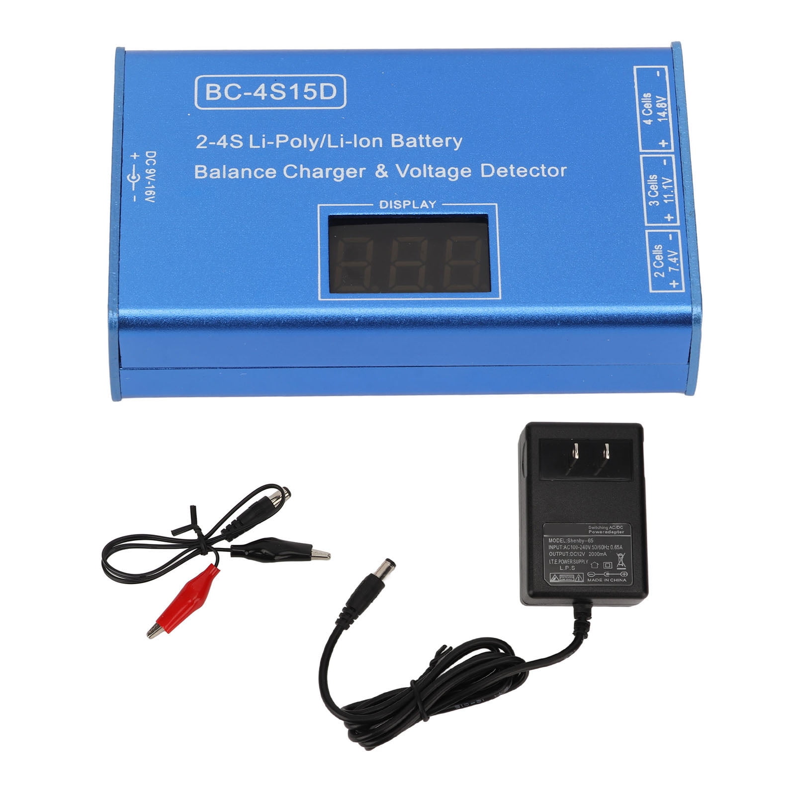 Battery Balance Charger 2?4S Voltage Tester Digital Display AC 100?240V