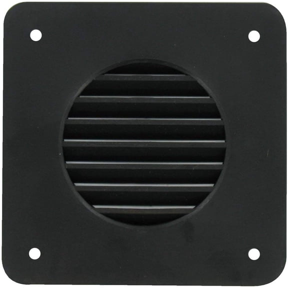 Battery Box Vent System Louver Cover - Black - RVs, Campers, Trailers, Motorhome Repair (Louver Vent, Black)