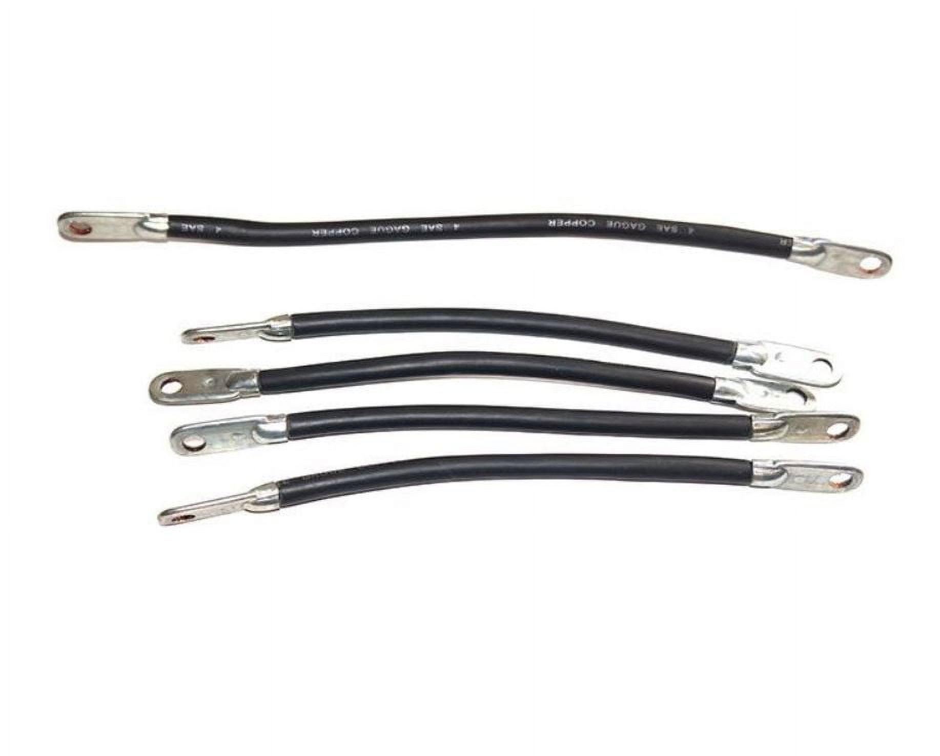 EZGO TXT 36 Volt Battery Cable Set - 4 Gauge RED Copper Welding Cables