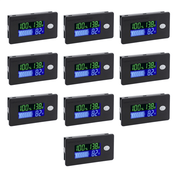 Battery Capacity Monitor,10-100V Battery Meter,12V 24V 48V Percentage