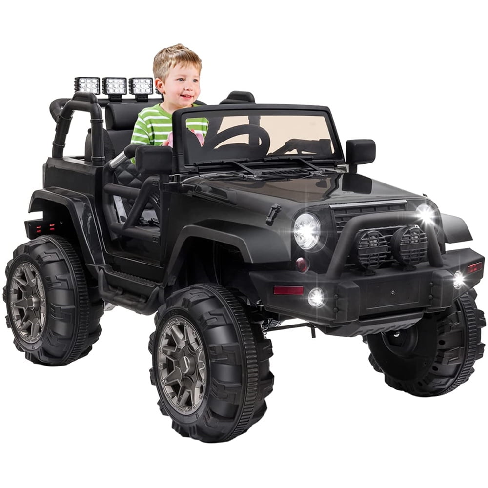 Battery Cars for Kids, UHOMEPRO Powered Black 12V Ride on Cars with ...