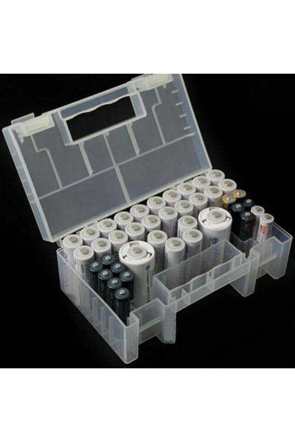 Battery Case Cover Aa/Aaa Clear Box Holder Plastic Hard Storage Housekeeping & Organizers