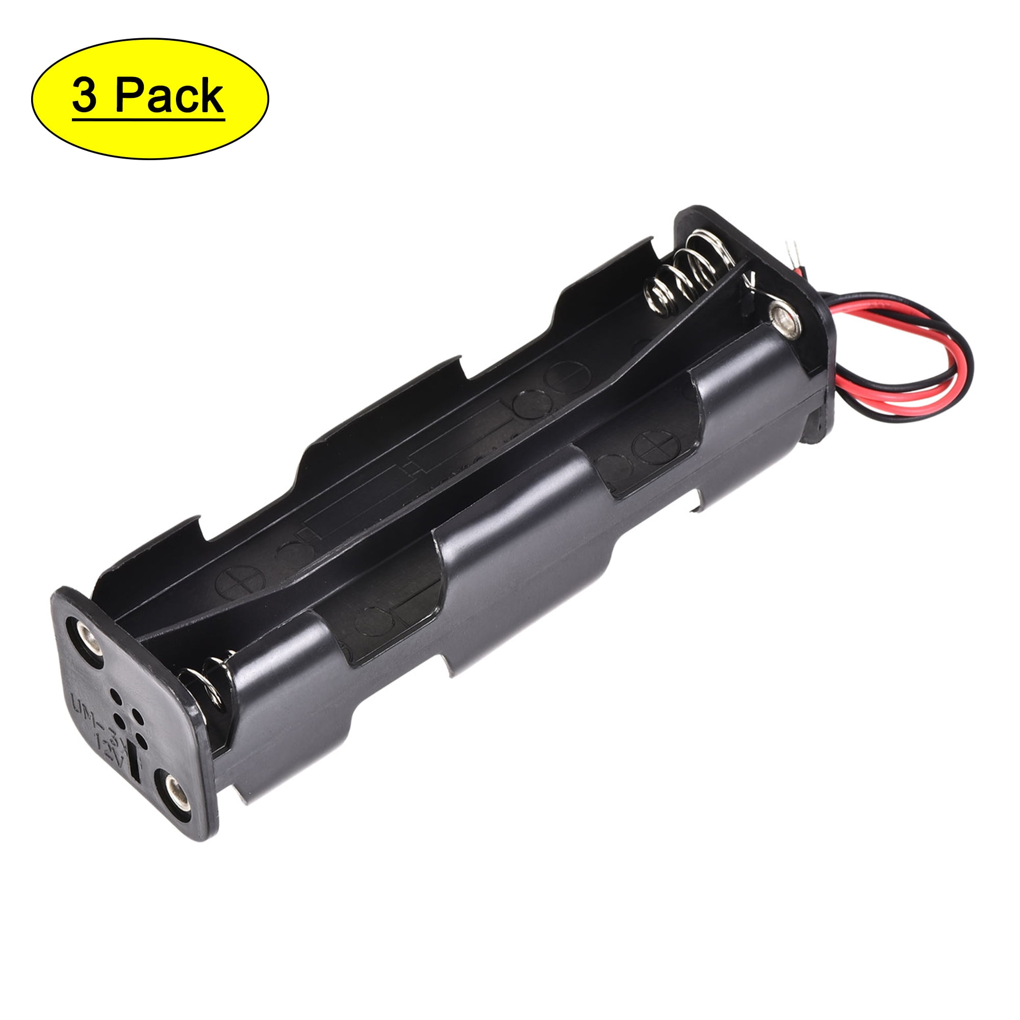 Battery Case Storage Box Slots x 2-Wire for x AA Battery