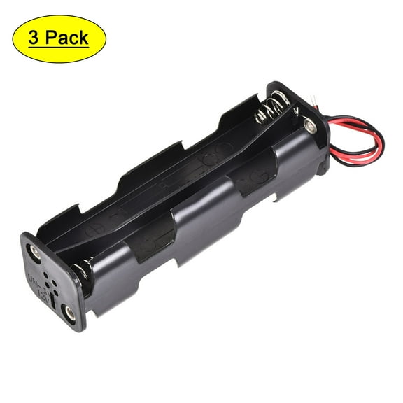 Battery Case Storage Box 8 Slots x 1.5V 2-Wire for 8 x AA Battery 3Pcs