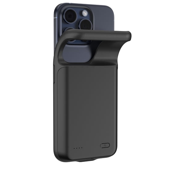 Battery Case for iPhone 14 Pro,10000mAh Portable Power Bank with Battery Level Display,Soft TPU Rechargeable Charging Cover(Black)