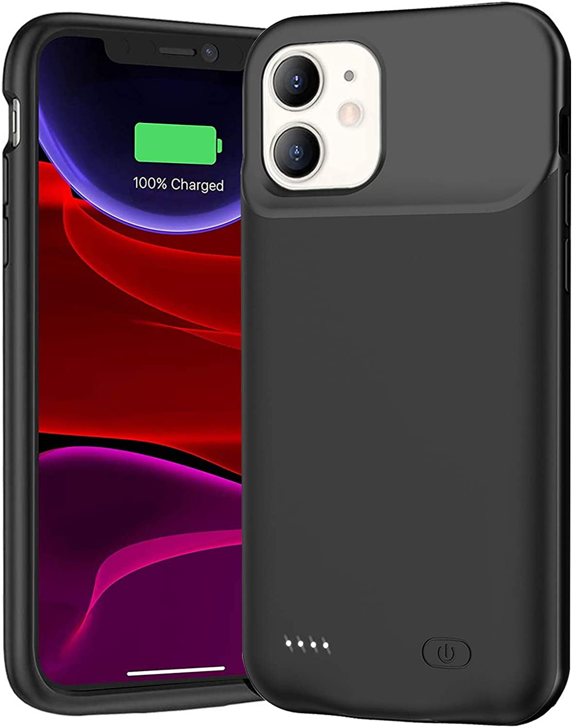 Battery Case for iPhone 11, 6500mAh Slim Portable Rechargeable Battery Charging Case Compatible with iPhone 11 (6.1 inch) Extended Battery Charger Case (Black)