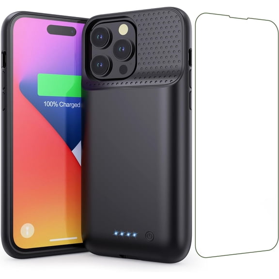 Battery Case for iPhone 14 Pro Max,14 Plus and 13 pro Max, Real 8600mAh Rechargeable Smart Extended Charging Case, Ultra-Slim Portable Protective Pack (6.7 inch)