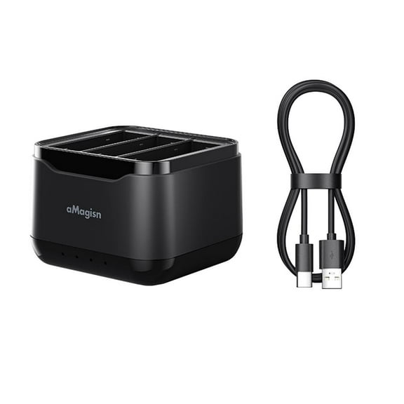 Battery Charger ChargingStand Storage Compartment Accessory For Insta36 T5X B5K4