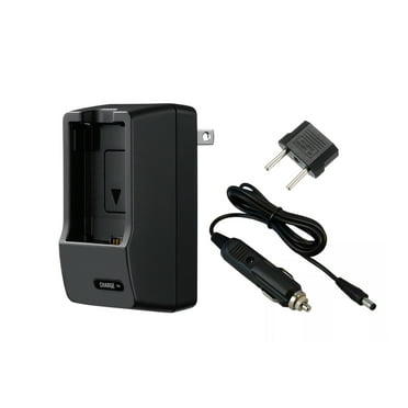 Battery Charger Compatible With Canon PowerShot G7 X Mark II. Universal Voltage (100-240V), Portable Compact Design, Flip Out Plug (Includes Car Charger)