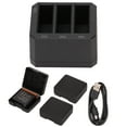 Battery Charger Kit for DJI OSMO Action Camera 3 Pack 1300mAh Batteries