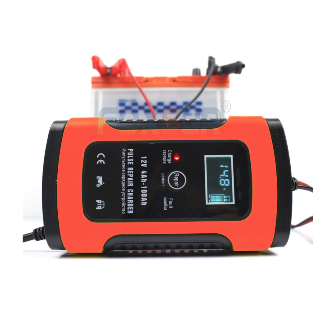 Battery Charger, Motorcycle/Car Battery Charger with Multiple Protections, Charges, Maintains