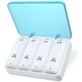 thumbnail image 1 of Battery Charger for Wii & Wii U Remote Controller,4pcs 2800mAh NiMH Rechargeable Battery Packs with 4-in-1 Charging Station for Wii & Wii U Game Remote(Upgrade Version), 1 of 6