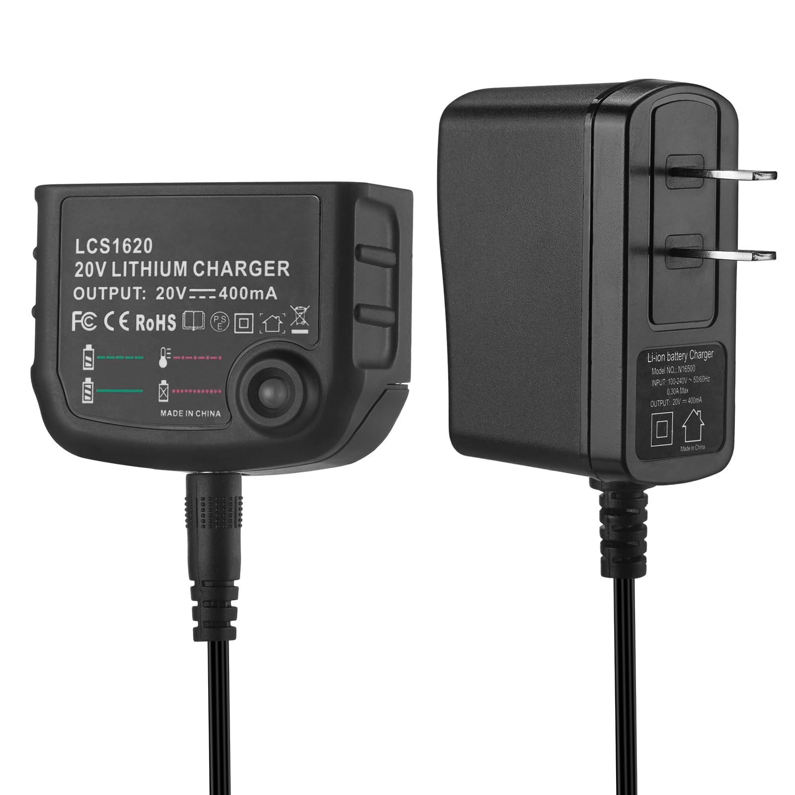 Powerextra Battery Charger, Compatible with Black Decker 20V