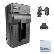 Gopro Hero 5 6 7 Battery Charger , AHDBT - 501 Camera Battery + eCostConnection Microfiber Cloth