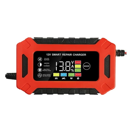 Battery Chargers, 12V Smart Fully Automatic Battery Maintainer, Battery Minder with Temperature Compensation for Motorcycle, Car, Lawn Mower, Boat