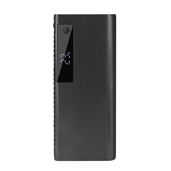 Battery Charging Case DIY Power Bank Box with LCD Display, 21700 Batteries Holder Storage Box Free Soldering, Black