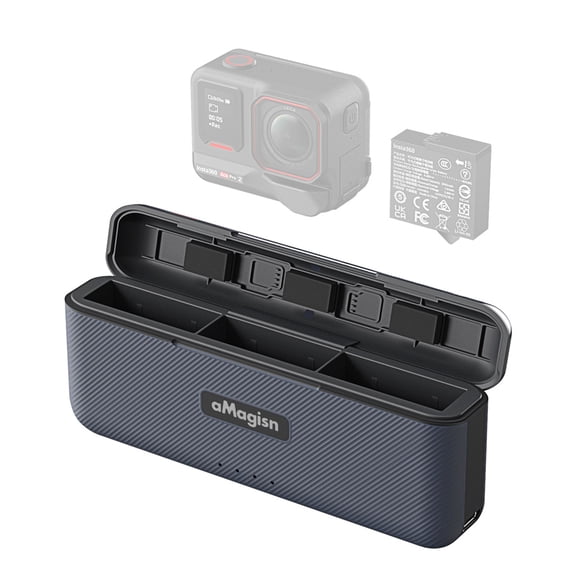 Battery Charging Case For Insta360 Ace Pro 2, 3-Channel Fast Battery Charger, Ace Pro 2 Smart Charger, Portable Charger With SD Card Storage Box For Ace Pro 2