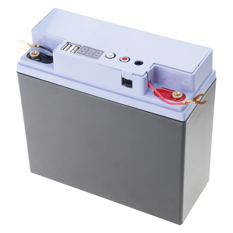 Battery Charging Case Power Banks Box with 2 USB Output Charging 12V 17A Rechargeable Battery Case Replacement